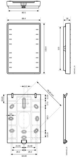 Размеры Siemens QMX3.P74
