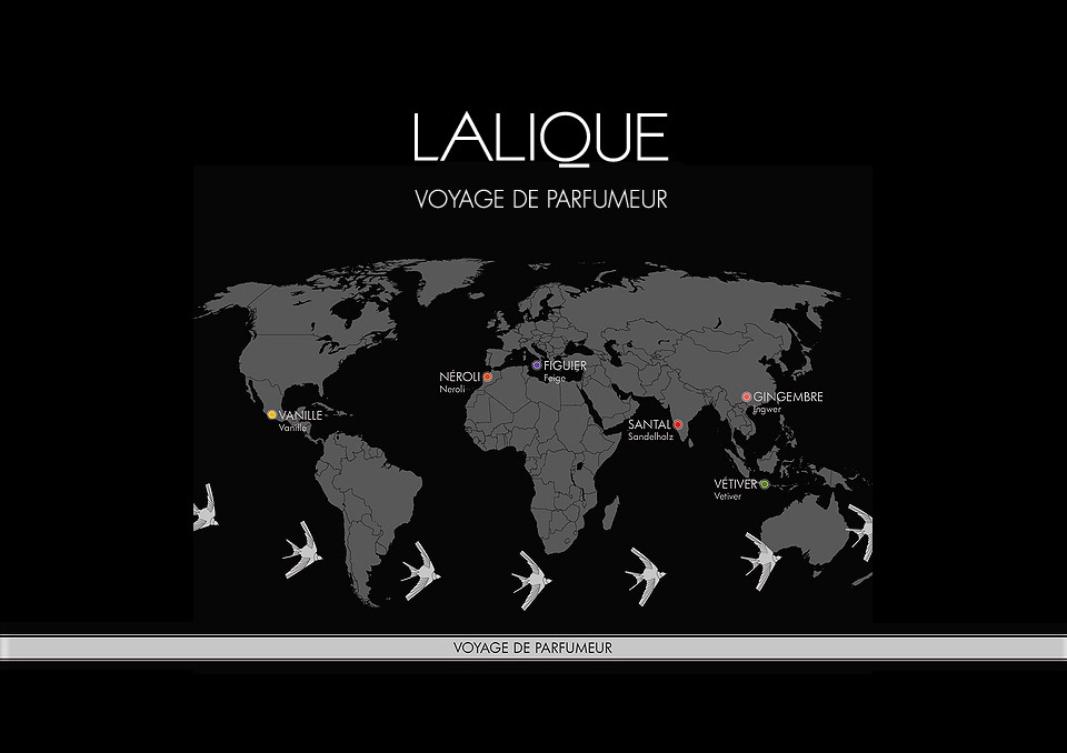 ПУТЕШЕСТВИЕ ПАРФЮМЕРА. LALIQUE VOYAGE DE PARFUMEUR.