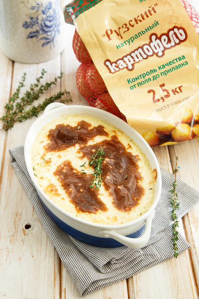 Запеканка из картофельного пюре с чесноком Запеканка из картофельного пюре с чесноком