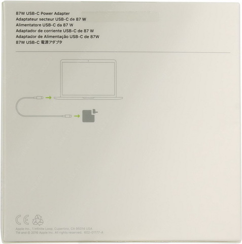 Оригинальный блок питания Apple 87W USB-C Power Adapter MNF82Z/A (A1719) (Touch Bar)
