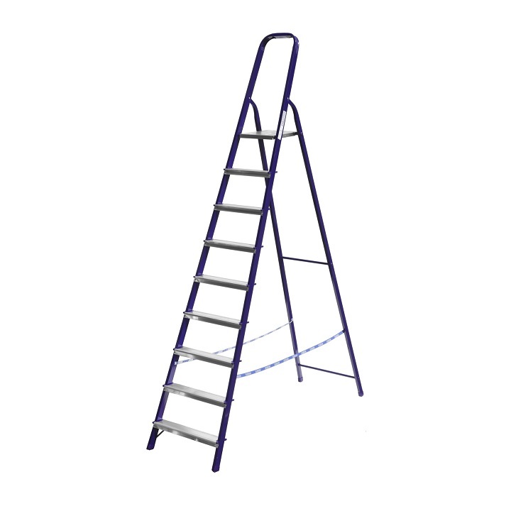 Лестница-стремянка СИБИН стальная, 9 ступеней, 187см