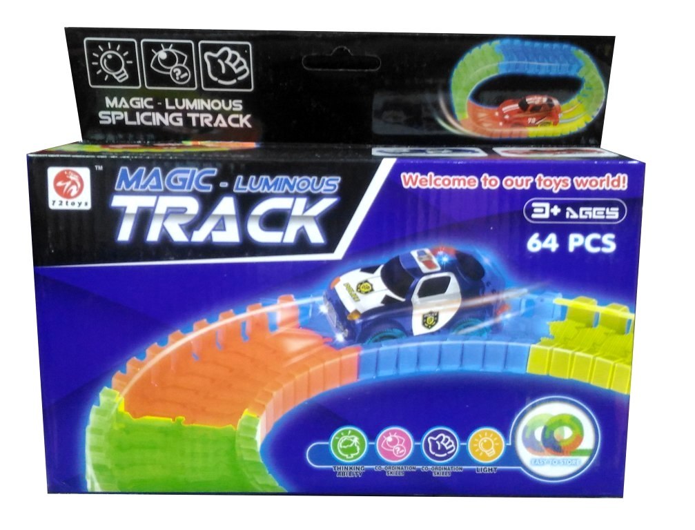 Автотрек-конструктор Magic tracks с полицейской машинкой 64 детали Автотрек-конструктор Magic tracks с полицейской машинкой 64 детали