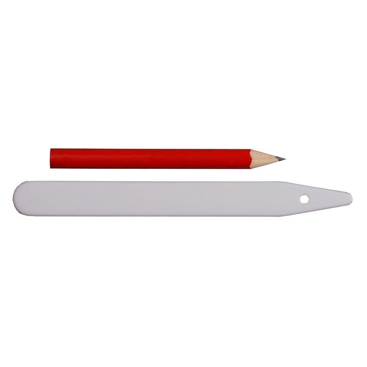 Набор меток-ориентиров GRINDA для засеянных грядок: 25 ярлыков (тип - "полоска") + карандаш, 125 мм