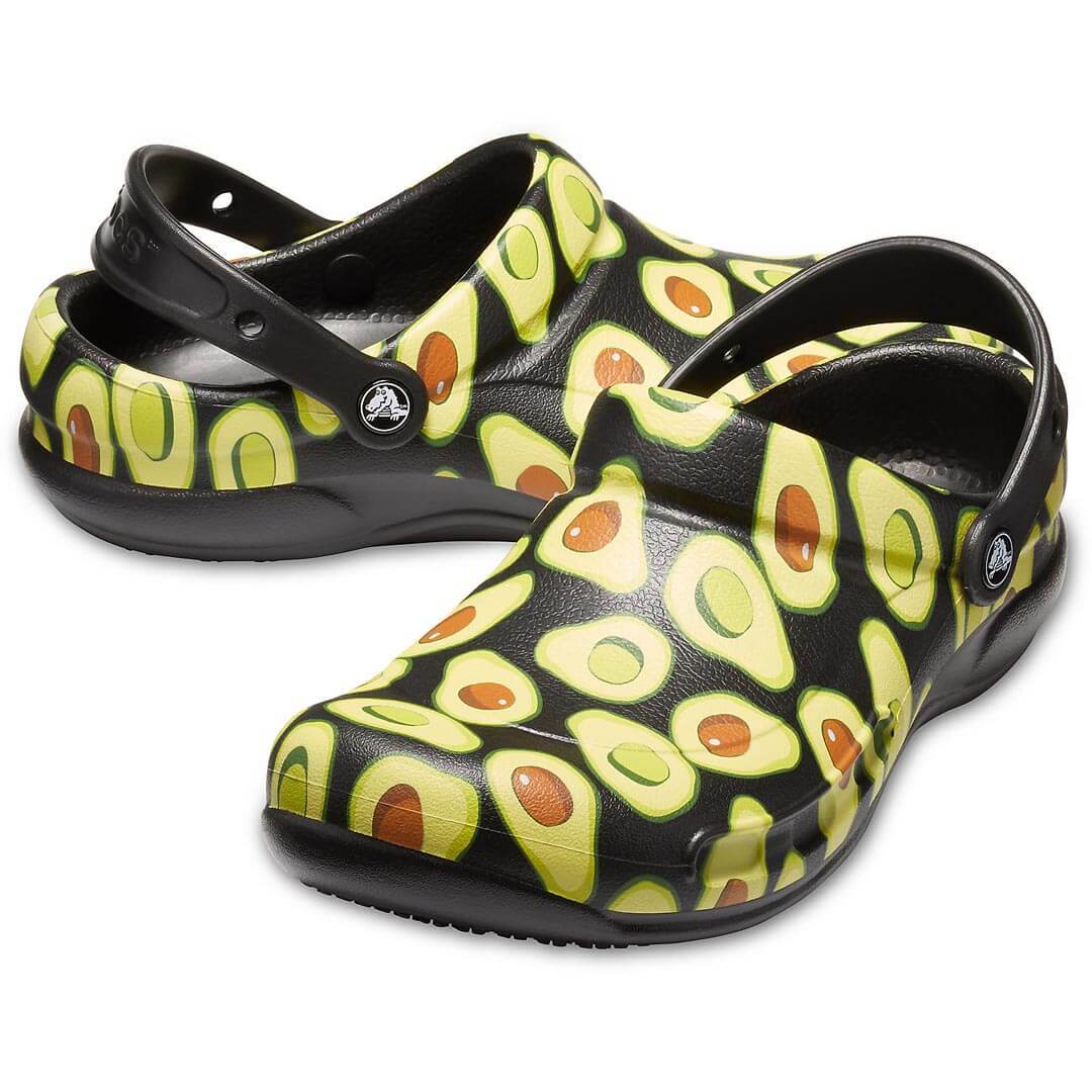 graphic clog crocs