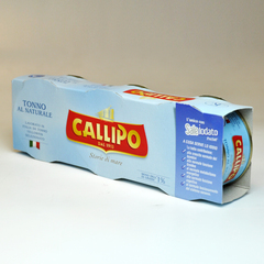 Тунец CALLIPO кусочки Yellowfin в собственном соку 3*80 г