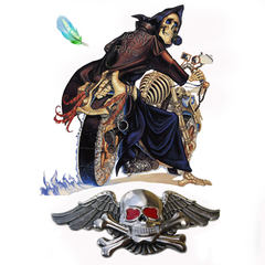 Skull With Wings Belt Buckle