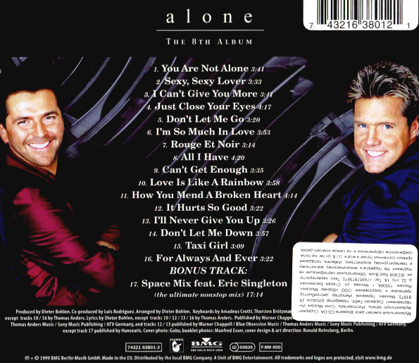 Modern Talking - Alone (The 8th Album) Club Sampler Modern Talking - Alone (The 8th Album) Club Sampler