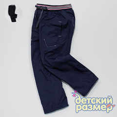 Брюки из плащевки на флисе