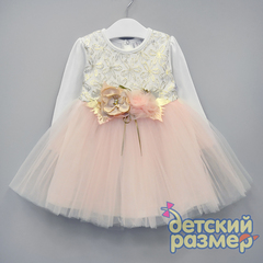 Платье (брошь, пышная сетка)