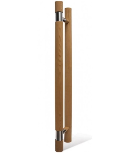 Для дверей: Ручка для двери SAWO 560-D (741 и 742, кедр, с металлической вставкой)