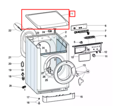 Крышка стиральной машины indesit