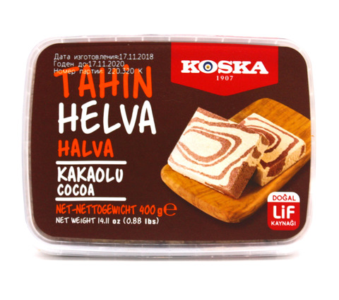 Кунжутная халва с какао, Koska, 400 г
