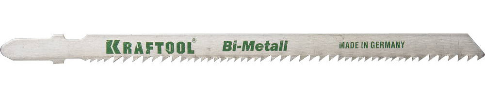 Полотна KRAFTOOL, T345XF, для эл/лобзика, Bi-Metall,универ.: по нерж.стали, дереву с гвоздями, EU-хвост., шаг 1,8-2,5мм, 110мм, 2шт