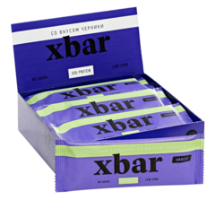 Протеиновый батончик «Xbar» со вкусом черники, Vasco nutrition 60 гр