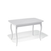 Стол кухонный KENNER 1200C, раздвижной, стекло белое, подстолье белое