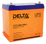 Аккумулятор Delta DTM 1255 L ( 12V 55Ah / 12В 55Ач ) - фотография Аккумулятор Delta DTM 1255 L ( 12V 55Ah / 12В 55Ач ) - фотография
