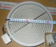 Стеклокерамическая конфорка 2300W, D230 для плит с сенсорным управлением 264629 , 327341 Стеклокерамическая конфорка 2300W, D230 для плит с сенсорным управлением 264629 , 327341