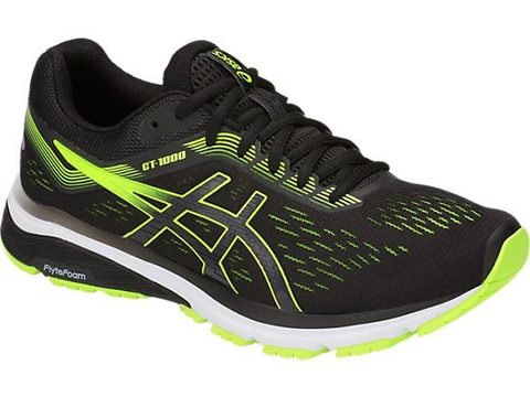 Кроссовки беговые Asics Gel GT-1000 7 Black-Lime мужские распродажа