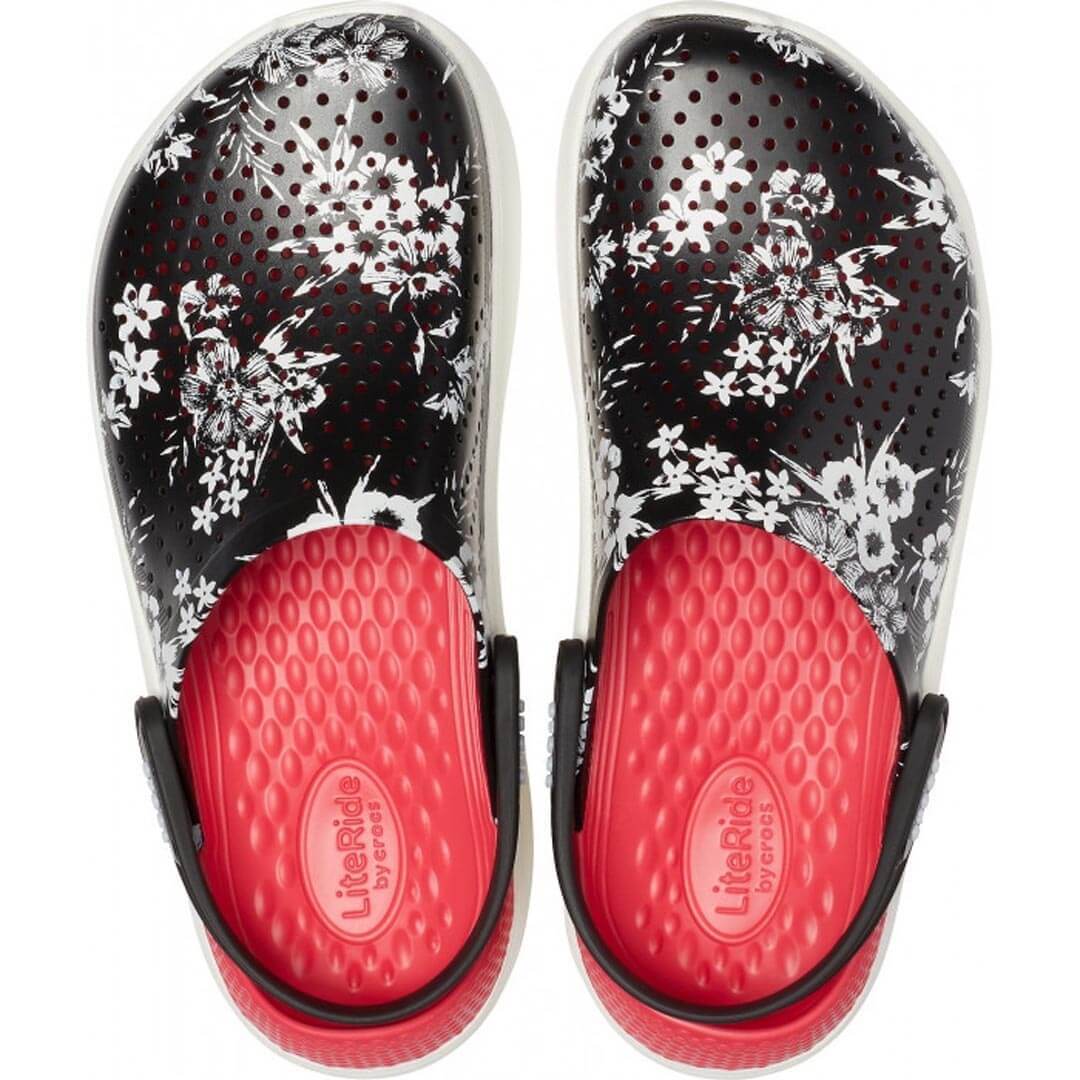 crocs floral flip flop