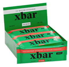 Протеиновый батончик «Xbar» со вкусом клубники Vasco nutrition 60 гр