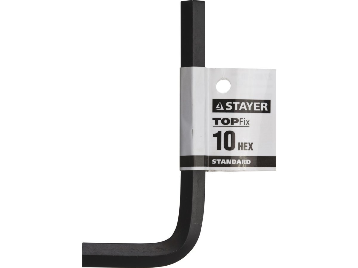 Ключ имбусовый STAYER "STANDARD", сталь, черный, 10мм