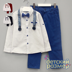 Костюм 86-104 (подтяжки, бабочка)