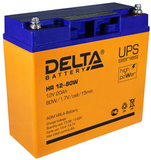 Аккумулятор Delta HR 12-80 W ( 12V 20Ah / 12В 20Ач ) - фотография Аккумулятор Delta HR 12-80 W ( 12V 20Ah / 12В 20Ач ) - фотография