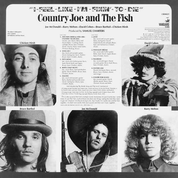 Country Joe And The Fish "I-Feel-Like-I'm-Fixin'-To-Die ...