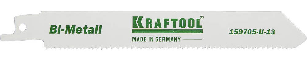 Полотно KRAFTOOL "INDUSTRIE QUALITAT", S922VF, для эл/ножовки, Bi-Metall, по металлу, дереву, шаг 1,8-2,5мм, 130мм