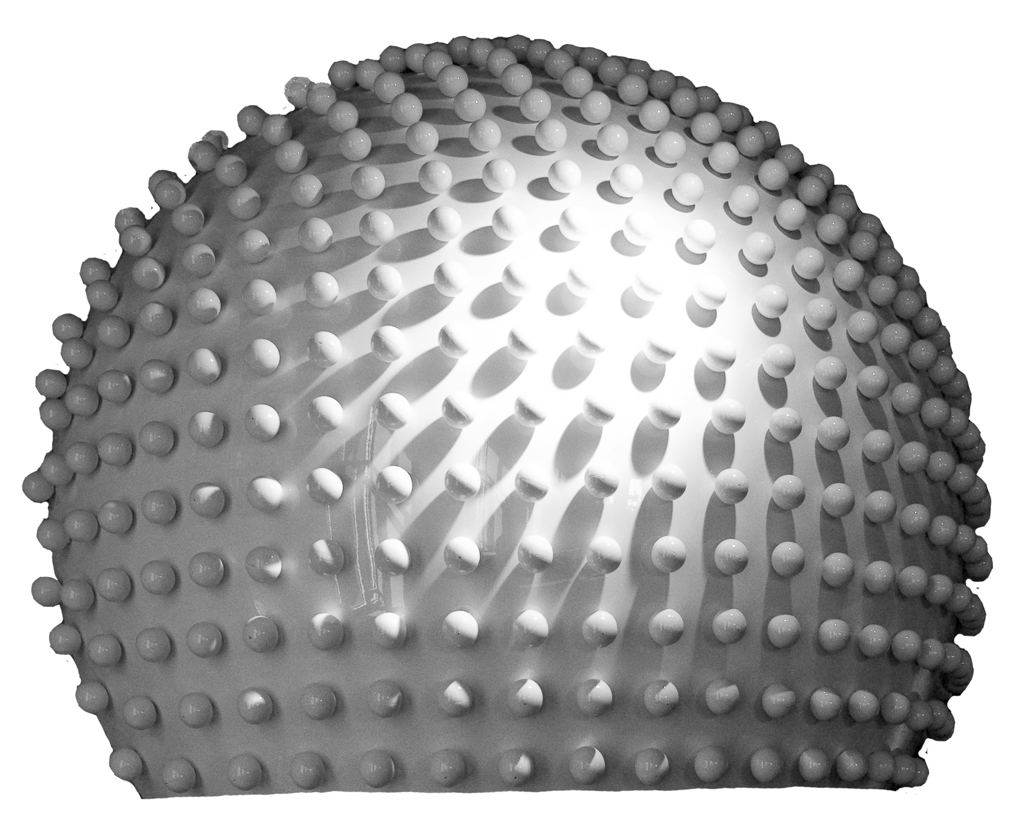 Semisphere, white, glossy, with small spheres, Ø = 0,06m Semisphere, white, glossy, with small spheres, Ø = 0,06m