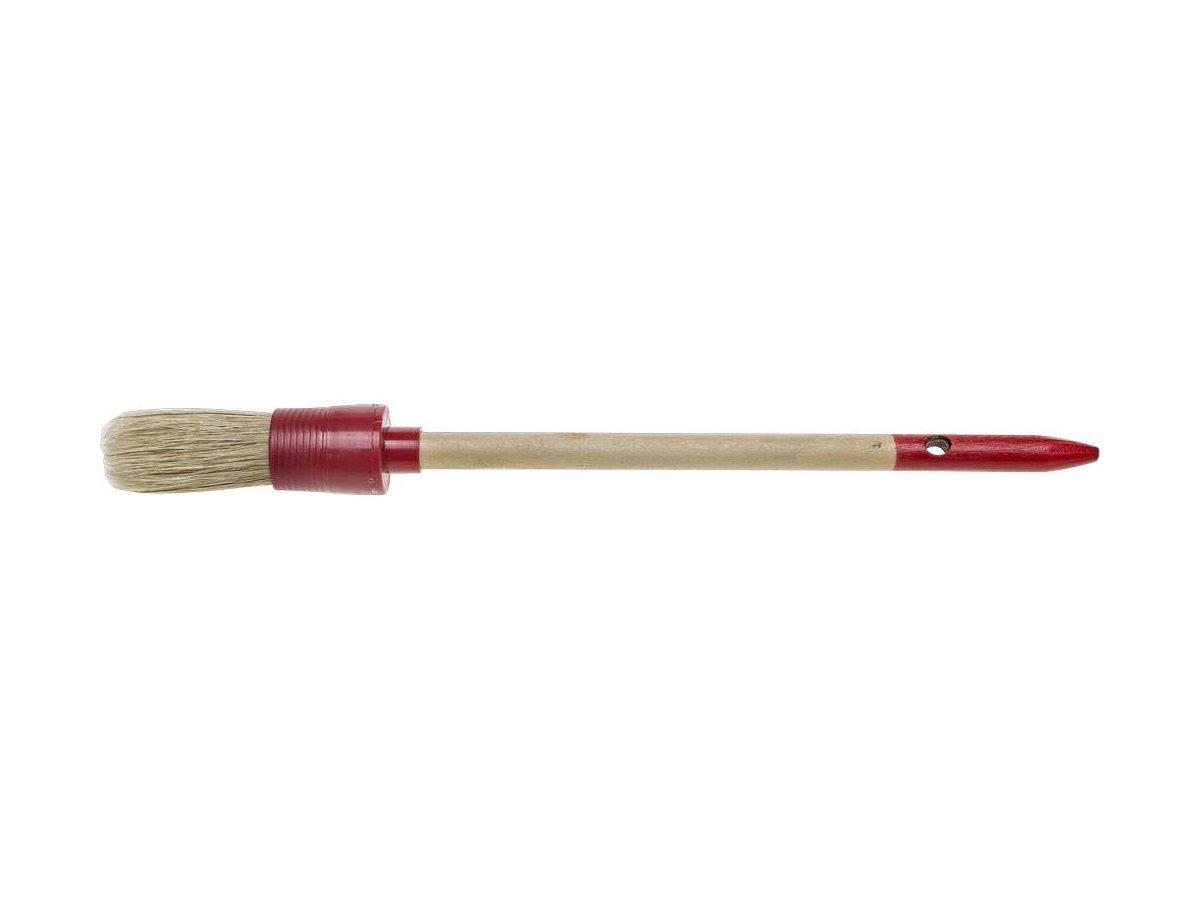 Кисть круглая STAYER "MASTER", светлая натуральная щетина, пластмассовый корпус, деревянная ручка, №2 x 20мм