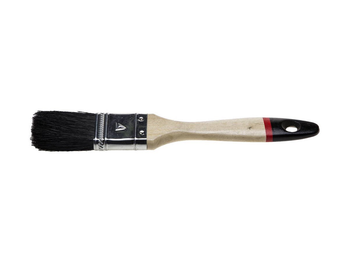 Кисть плоская STAYER "UNIVERSAL-EURO", чёрная натуральная щетина, деревянная ручка, 25мм