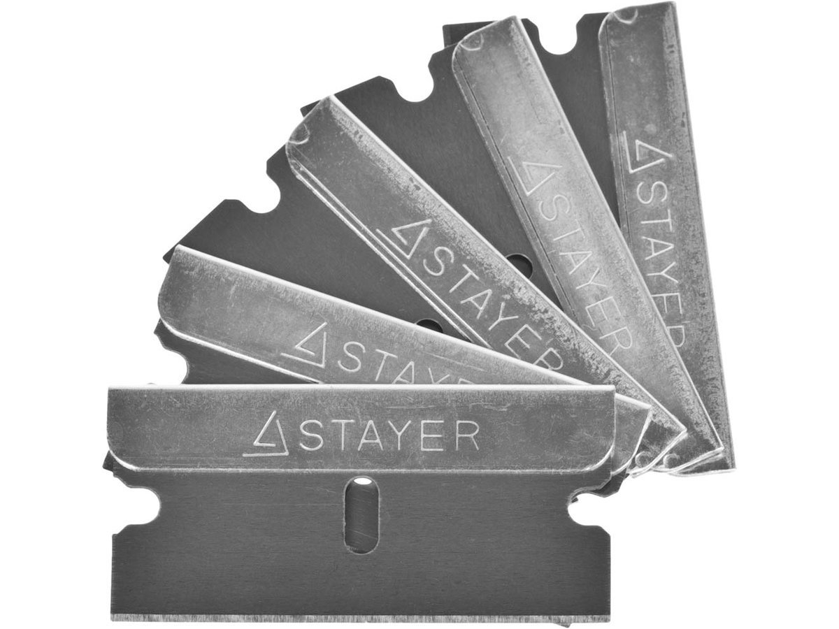 Лезвия STAYER "MASTER" сменные для скребков арт. 0853, 08533, 08535, тип Н01, 40мм, 5шт