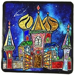 Пряничный город-аппликация цветной фольгой, MH008