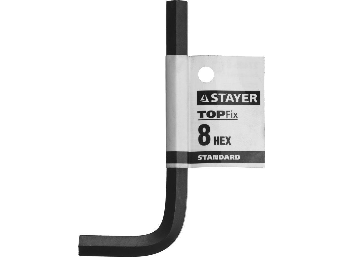 Ключ имбусовый STAYER "STANDARD", сталь, черный, 8мм