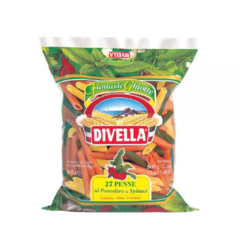 Паста ПЕННЕ ЗИТИ С ПОМИДОРАМИ И ШПИНАТОМ Divella 500 г
