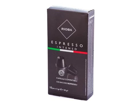 Купить Кофе в капсулах Rioba Espresso Intenso, 10 капсул для кофемашин Nespresso (Риоба) по цене 270 руб в интернет магазине ShopKofe