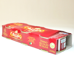 Тунец CALLIPO кусочки Yellowfin в оливковом масле 3*80 г /жесть