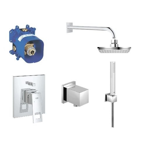 Grohe смеситель для верхнего душа ракушки оформление ванной комнаты