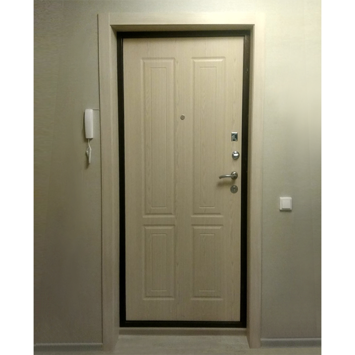 Дверь экошпон капучино в интерьере
