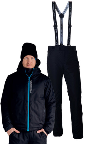 Утеплённый прогулочный лыжный костюм Nordski Montana Black мужской