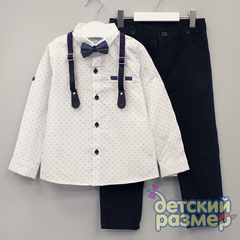 Костюм 86-104 (подтяжки, бабочка)