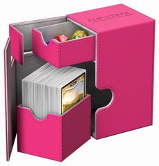 Ultimate Guard - Розовая кожаная коробочка с отделением для кубиков на 80+ карт Ultimate Guard - Розовая кожаная коробочка с отделением для кубиков на 80+ карт