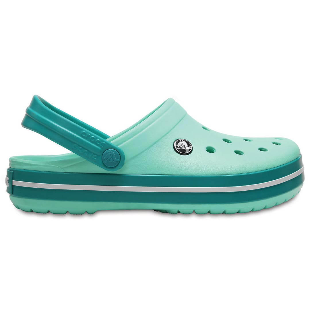 teal crocs