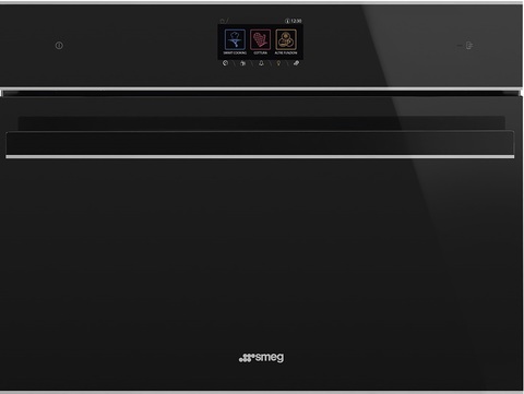 Компактный духовой шкаф Smeg SF4604WMCNX с СВЧ