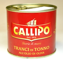 Тунец CALLIPO кусочки Yellowfin в оливковом масле 620 г /жесть