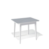 Стол KENNER 900М, для кухни, стекло, раздвижной, серый/белый