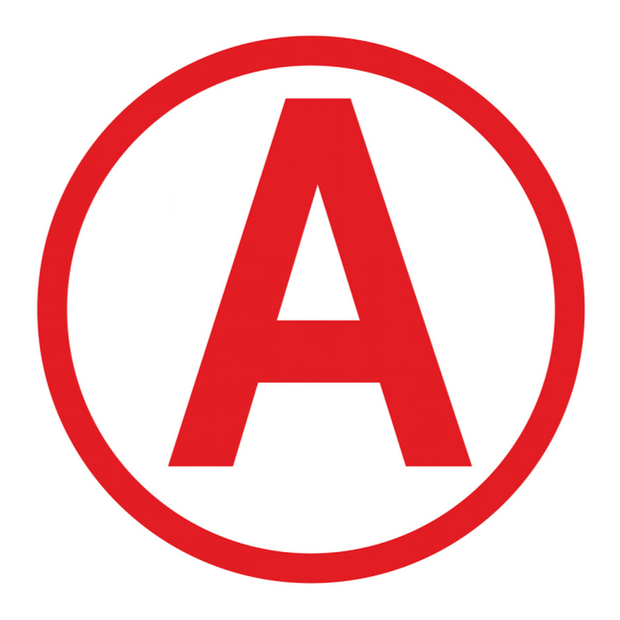 Наклейка с буквой «А» на аварийный светильник