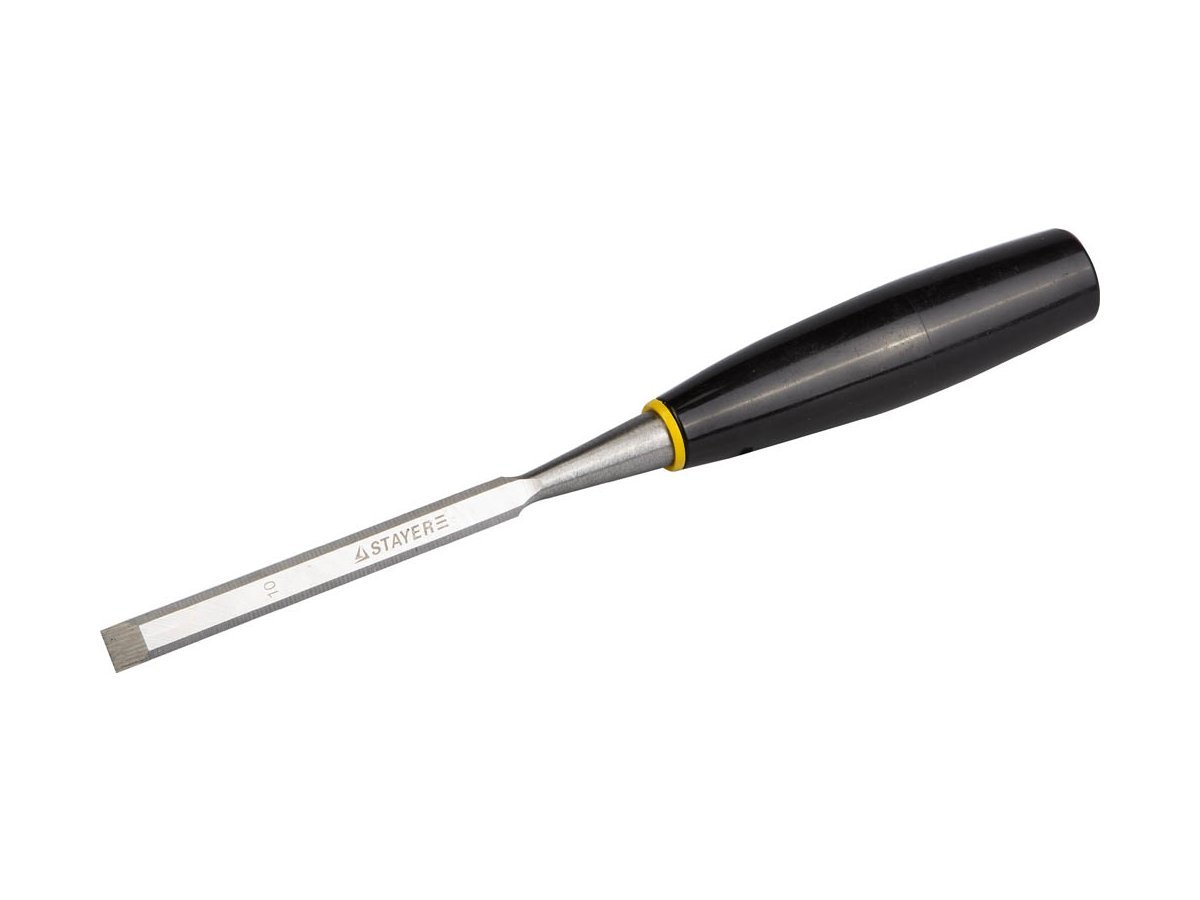 Стамеска "ЕВРО" плоская с пластмассовой ручкой, 10мм, STAYER