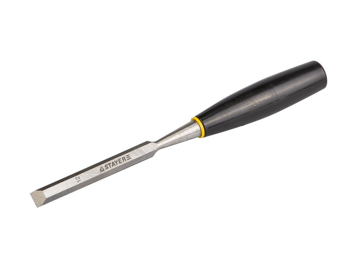 Стамеска "ЕВРО" плоская с пластмассовой ручкой, 12мм, STAYER
